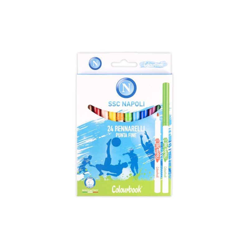 Pennarelli lavabili per bambini 24 colori – SSC Napoli